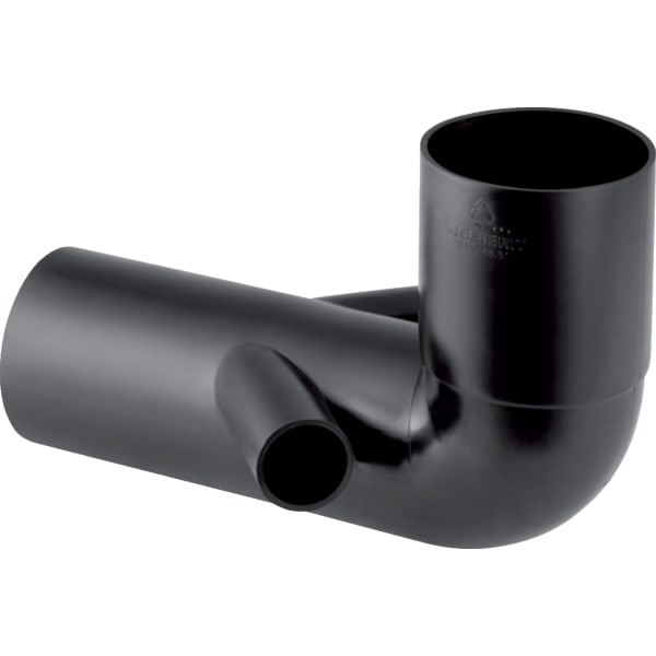 keramag Geberit HDPE connection bend 88.5° with lateral supplementary connections for floor-standing WC