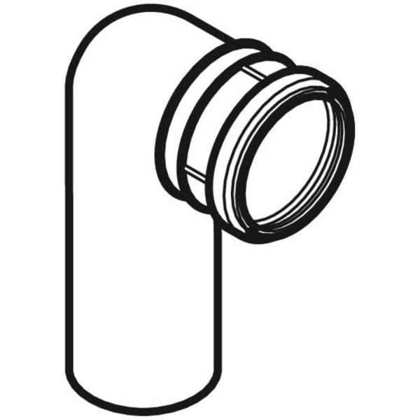 Keramag Geberit HDPE Connection Bend 90° For Wall-hung WC