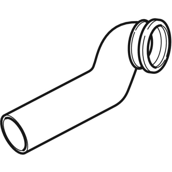 Keramag Geberit HDPE Connection Bend 90° For Wall-hung WC Offset To The Right With Extension