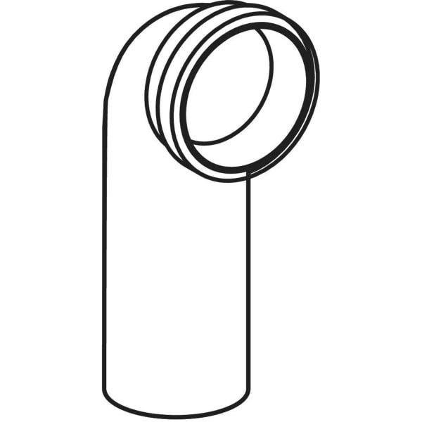 Keramag Geberit HDPE Connection Bend 90° For Wall-hung WC With Extension