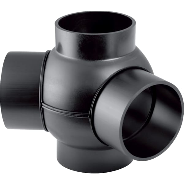 keramag Geberit HDPE double branchball 88.5° connections 135° offset