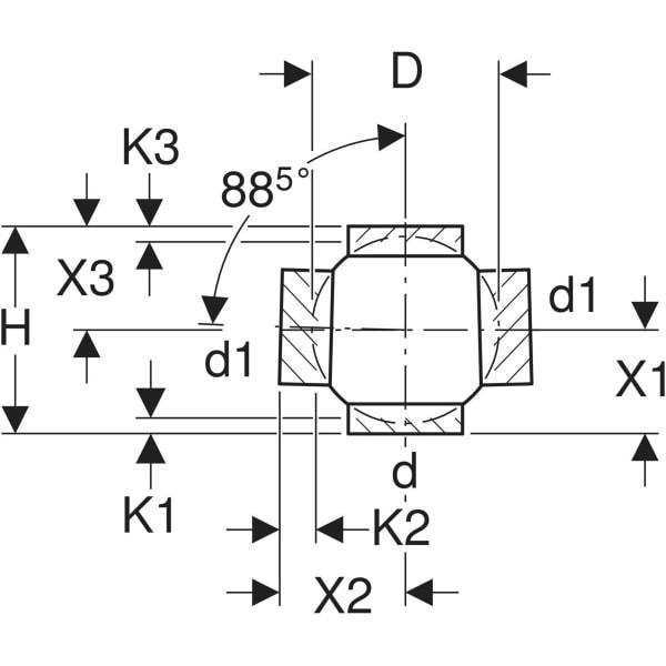 Keramag Geberit HDPE Double Branchball 88.5° Connections 180° Offset