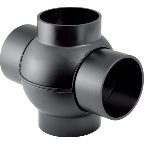 keramag Geberit HDPE double branchball 88.5° connections 180° offset