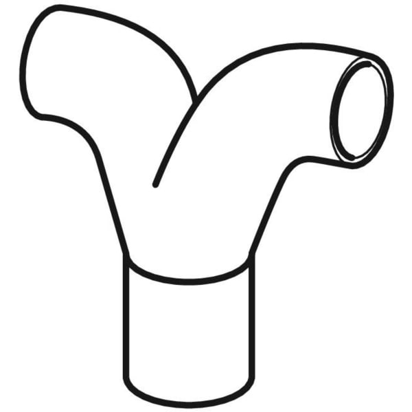 Keramag Geberit HDPE Double Connection Bend 90° For Sleeve