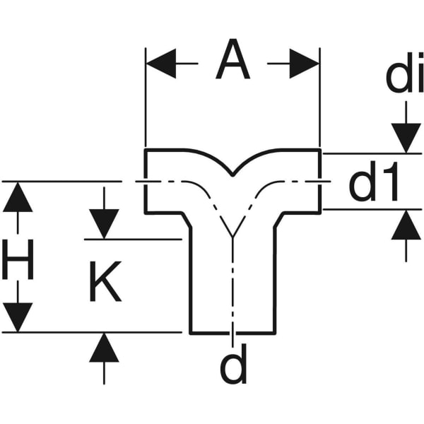 Keramag Geberit HDPE Double Connection Bend 90° For Sleeve