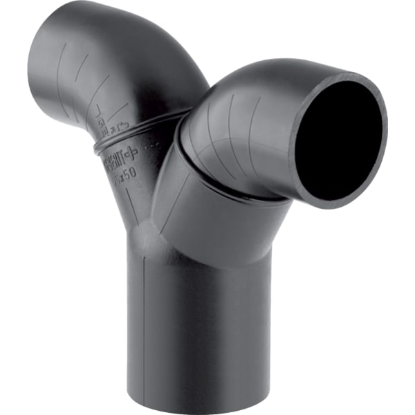 keramag Geberit HDPE double connection bend 90° for sleeve