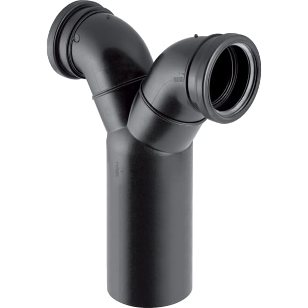 keramag Geberit HDPE double connection bend 90° for wall-hung WC
