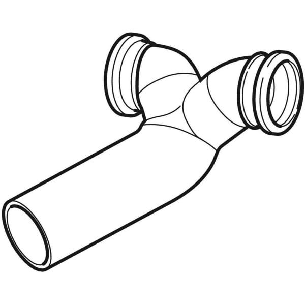 Keramag Geberit HDPE Double Connection Bend 90° Offset For Wall-hung WC