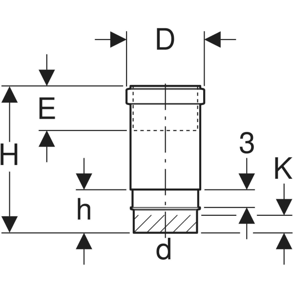 Keramag Geberit HDPE Expansion Socket With Double Flange