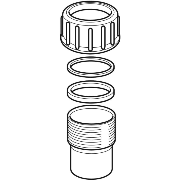 Keramag Geberit HDPE Straight Adapter With Compression Joint For Glueing