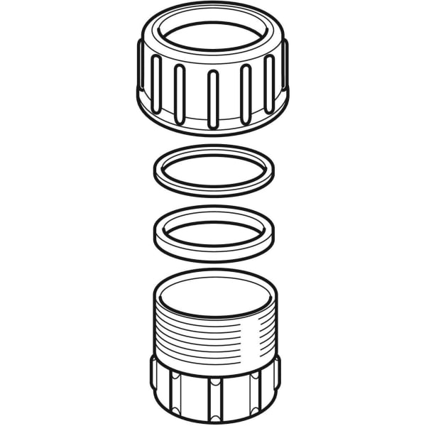 Keramag Geberit HDPE Straight Adapter With Female Thread And Compression Joint