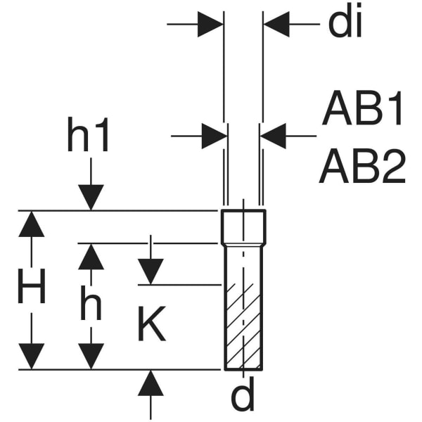 Keramag Geberit HDPE Straight Adapter With Shrink-fitted Sleeve