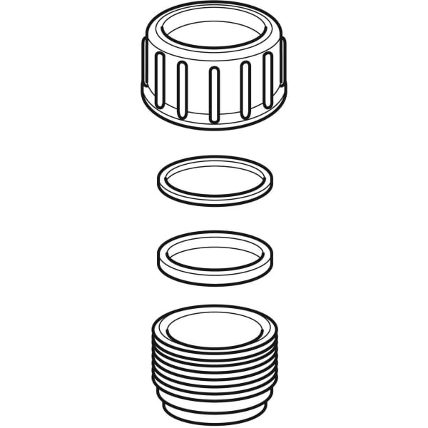 Keramag Geberit HDPE Threaded Connector With Compression Joint