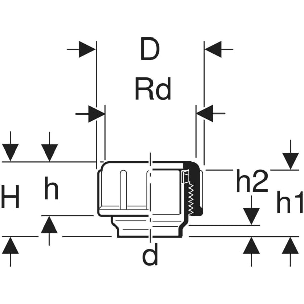 Keramag Geberit HDPE Threaded Connector With Compression Joint