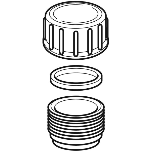 Keramag Geberit HDPE Threaded Connector With Screw Cap