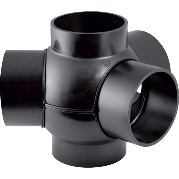 keramag Geberit HDPE triple branchball 88.5° connections 135° offset