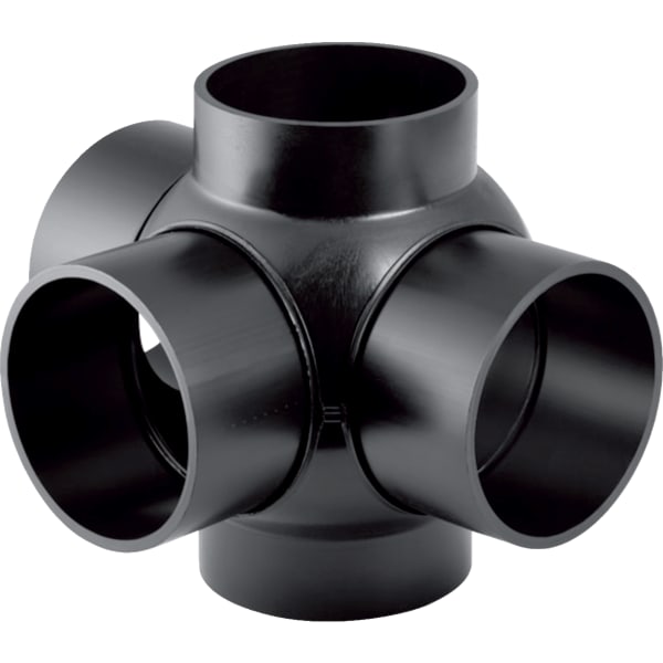 keramag Geberit HDPE triple branchball 88.5° connections 90° offset