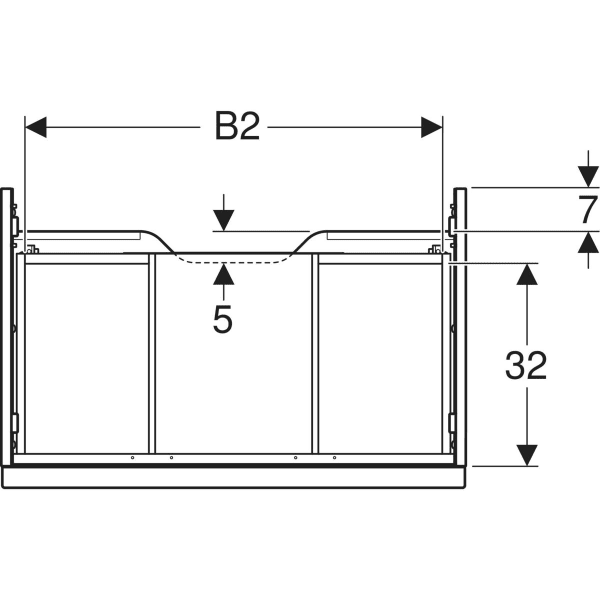 Keramag Geberit ICon Cabinet For Washbasin With One Drawer