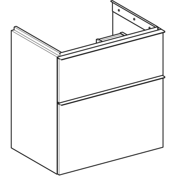 Keramag Geberit ICon Cabinet For Washbasin With Two Drawers Small Projection