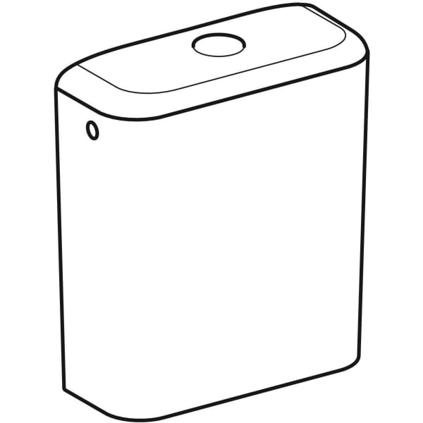 Keramag Geberit ICon Exposed Cistern Close-coupled Dual Flush Lateral Water Supply Connection 4.5 / 3 Litre