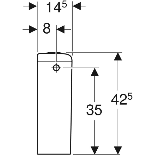 Keramag Geberit ICon Exposed Cistern Close-coupled Dual Flush Lateral Water Supply Connection 4.5 / 3 Litre