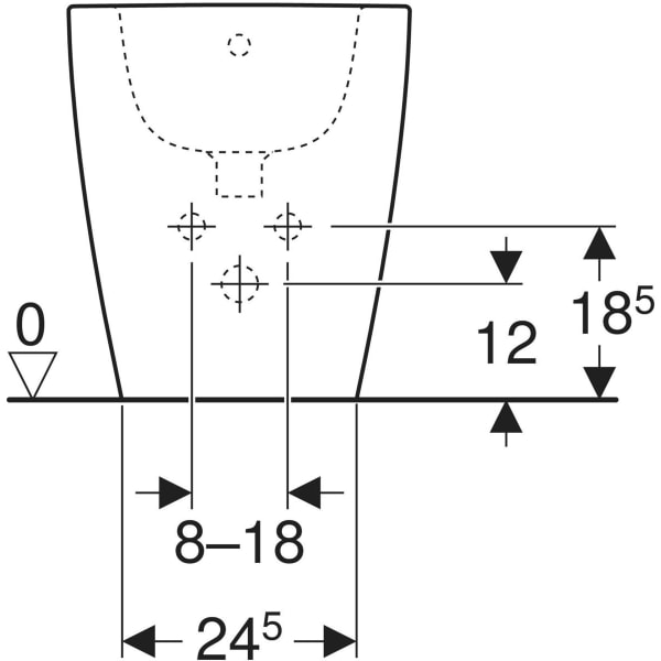 Keramag Geberit ICon Floor-standing Bidet Back-to-wall Shrouded