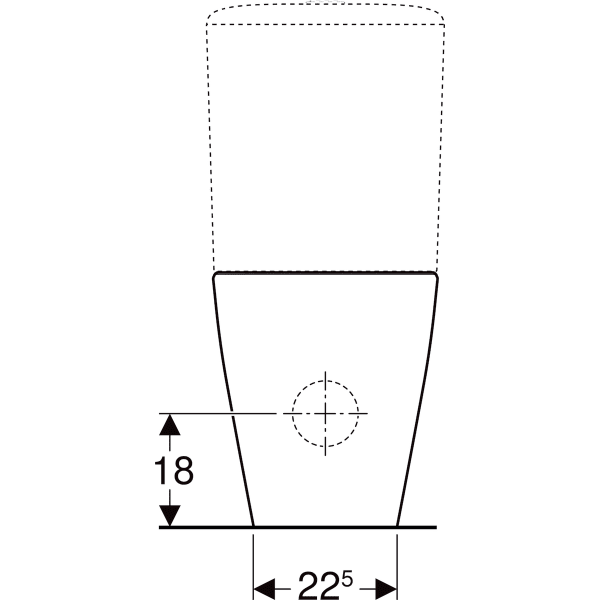 Keramag Geberit ICon Floor-standing WC For Close-coupled Exposed Cistern Washdown Shrouded Rimfree