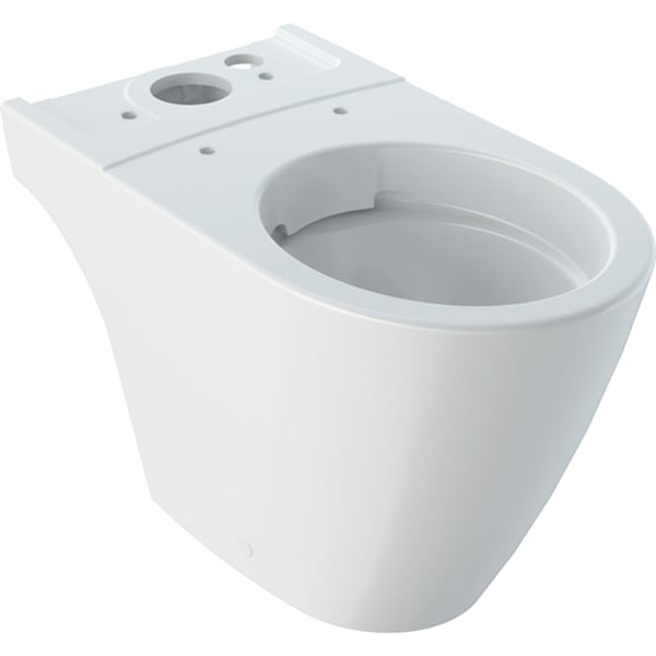 keramag Geberit iCon floor-standing WC for close-coupled exposed cistern washdown shrouded Rimfree