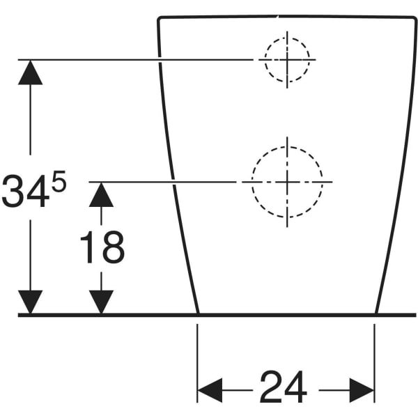 Keramag Geberit ICon Floor-standing WC Washdown Back-to-wall Shrouded Rimfree