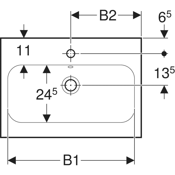 Keramag Geberit ICon Light Washbasin Small Projection