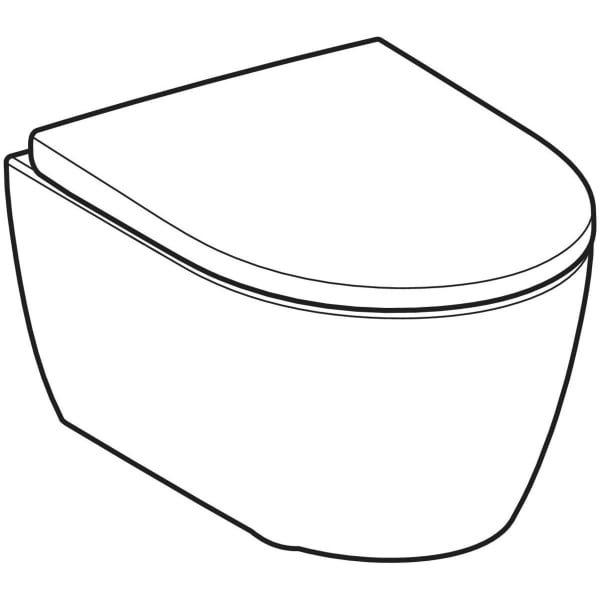 Keramag Geberit ICon Set Of Wall-hung WC Washdown Small Projection Shrouded TurboFlush With WC Seat