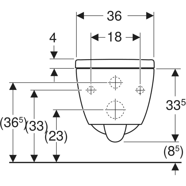 Keramag Geberit ICon Set Of Wall-hung WC Washdown Small Projection Shrouded TurboFlush With WC Seat