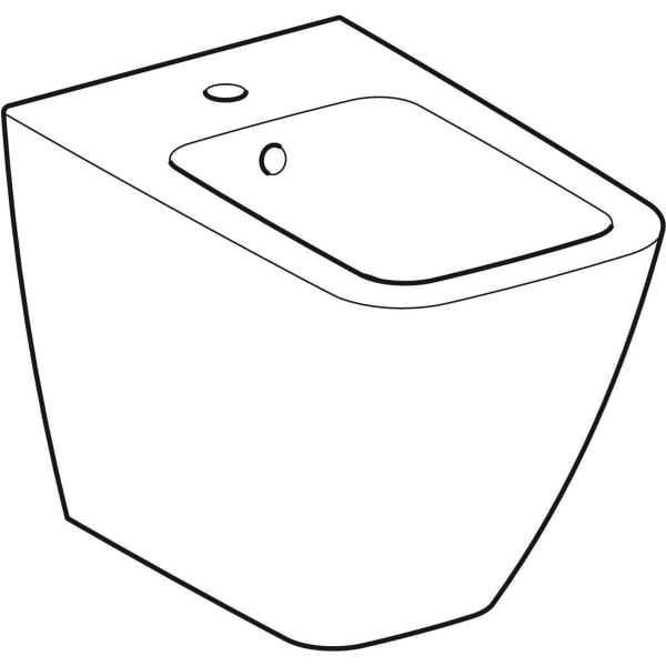 Keramag Geberit ICon Square Floor-standing Bidet Back-to-wall Shrouded