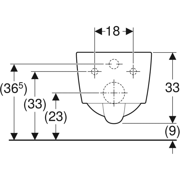 Keramag Geberit ICon Square Wall-hung WC Washdown Shrouded Rimfree