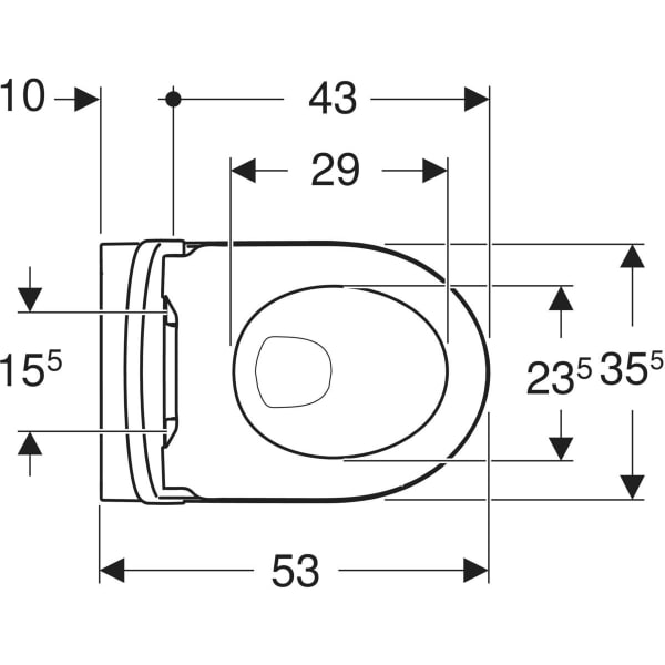 Keramag Geberit ICon Wall-hung WC Set Washdown Shrouded Rimfree With WC Seat