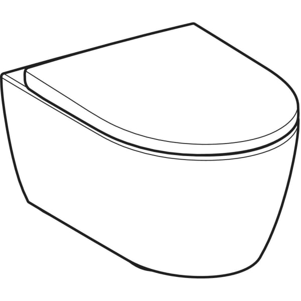 Keramag Geberit ICon Wall-hung WC Set Washdown Shrouded TurboFlush With WC Seat