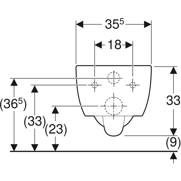 Keramag Geberit ICon Wall-hung WC Washdown Shrouded