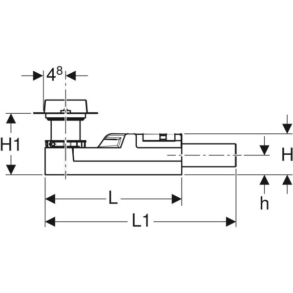 Keramag Geberit Installation Set For CleanLine Shower Channel For Screed Height At Inlet 65–90 Mm