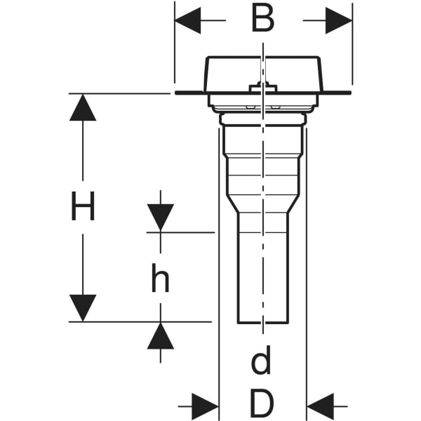 Keramag Geberit Installation Set For CleanLine Shower Channels Floor-penetrating Installation
