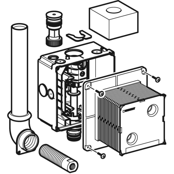 Keramag Geberit Installation Set For Urinal Flush Controls With 1/2" Connection