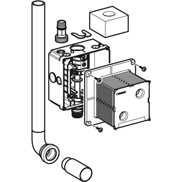 Keramag Geberit Installation Set With Flush Pipe For Urinal Flush Control Universal