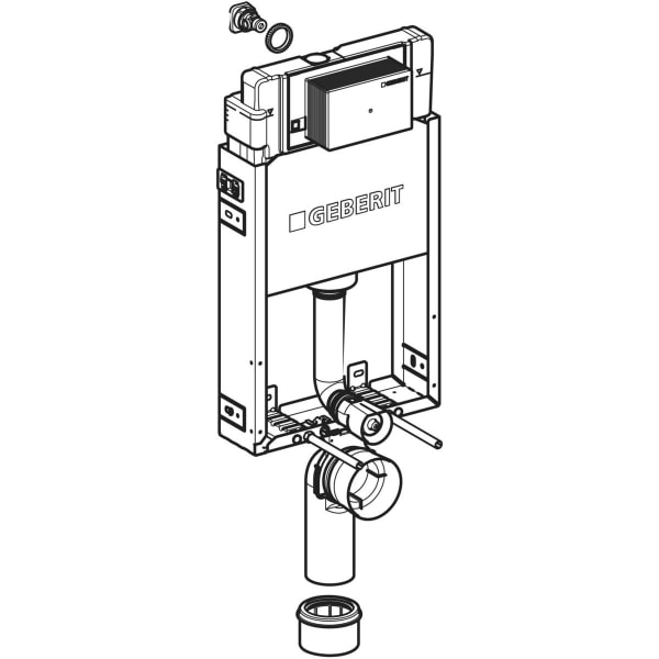 Keramag Geberit Kombifix Element For Wall-hung WC 106 Cm With Alpha Concealed Cistern 12 Cm 4.5 / 3 Litres