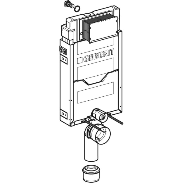 Keramag Geberit Kombifix Element For Wall-hung WC 108 Cm With Sigma Concealed Cistern 12 Cm 4.5 / 3 Litres