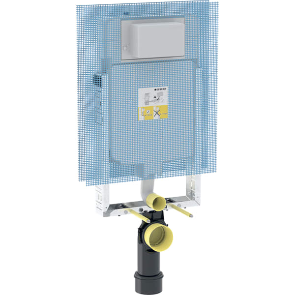 keramag Geberit Kombifix element for wall-hung WC 109 cm with Alpha concealed cistern 8 cm 4.5 / 3 litres