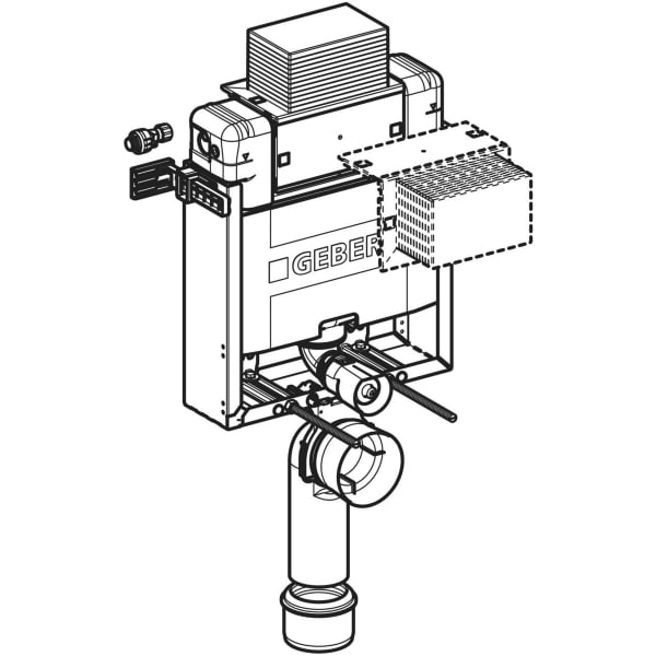 Keramag Geberit Kombifix Element For Wall-hung WC 82 Cm With Alpha Concealed Cistern 12 Cm 4.5 / 3 Litres