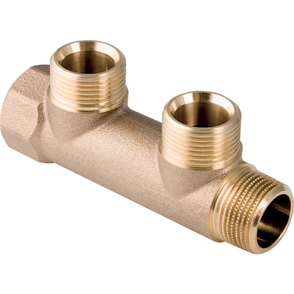 keramag Geberit manifold with threaded connection and connection nipple for manifold for Euro cone