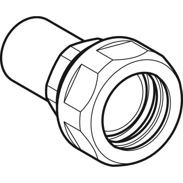 Keramag Geberit Mapress Adapter Union With Clamping Ring For Corrugated Pipes NPW Plain End