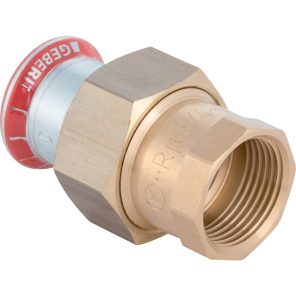 keramag Geberit Mapress Carbon Steel adapter union with female thread (FKM blue)