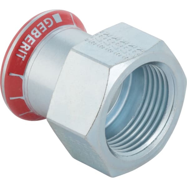 keramag Geberit Mapress Carbon Steel adapter with female thread (FKM blue)