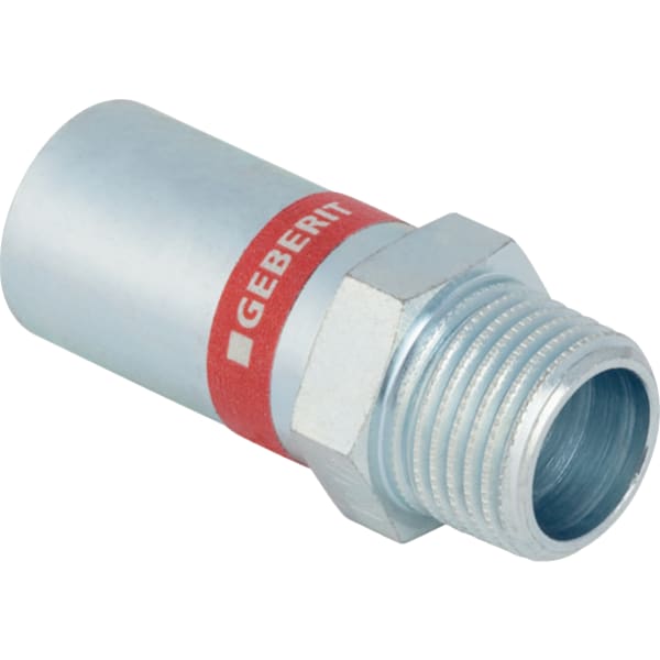 keramag Geberit Mapress Carbon Steel adapter with male thread and plain end